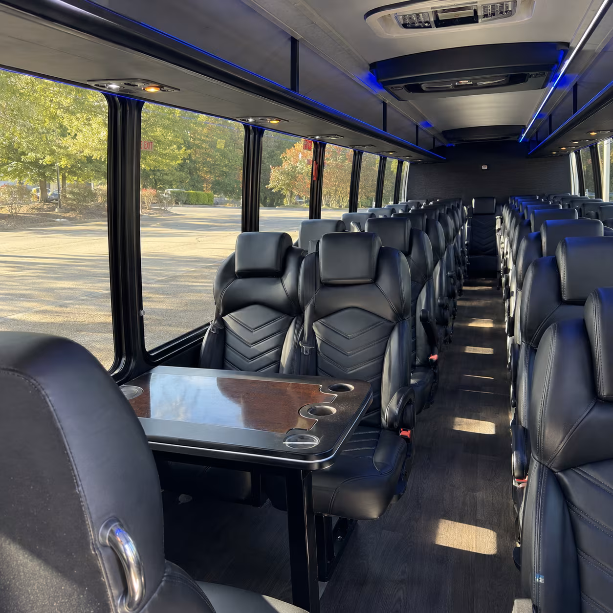 tracy concert transportation onboard seating